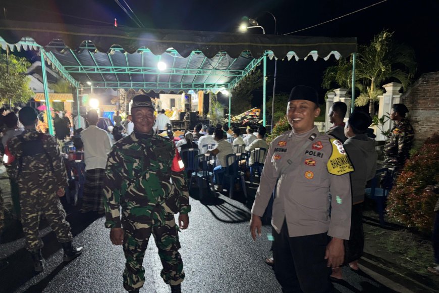 Sinergi TNI-Polri Kawal Pengajian Akbar Isra Mi'raj di Dolopo, Hadirkan Gus Irul dan Cak Fandi